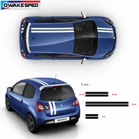 car bonnet sport stripes for renault twingo clio 1 set whole body stickers auto hood roof tail decor decals racing styling