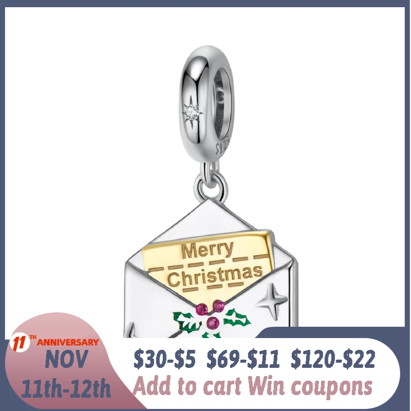 

Браслет с надписью «Merry Christmas» из серебра 925 пробы