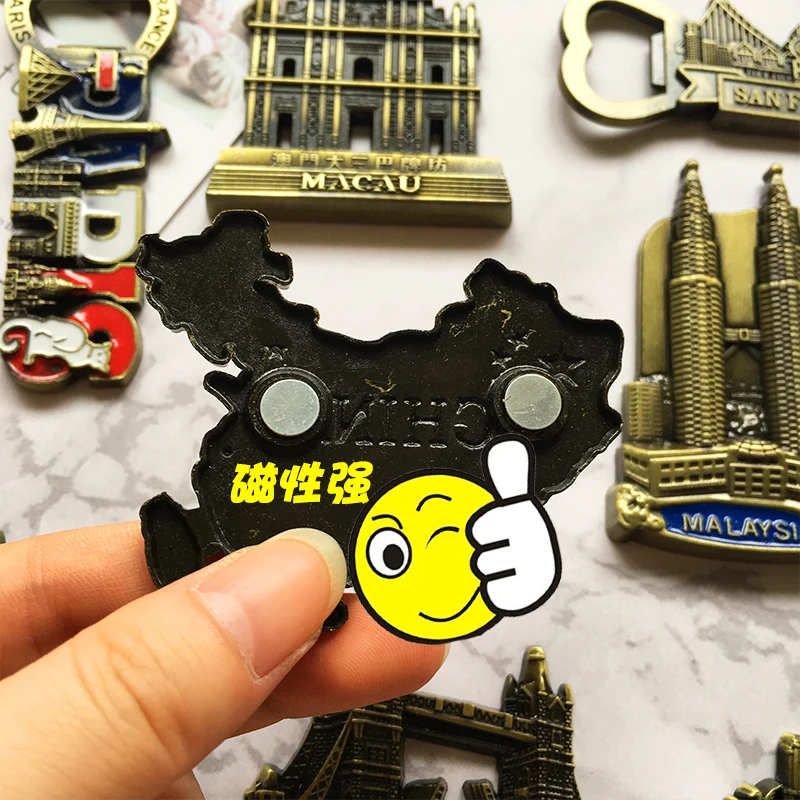 Креативные металлические наклейки на холодильник открывалка для бутылок