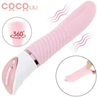 Большой Массажер для языка 2 в 1, стимулятор орального клитора, фаллоимитатор, вибраторы, массажер, Вагина интимные игрушки для женщин, женские игрушки для флирта