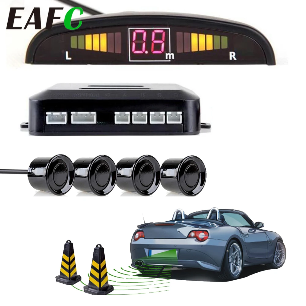 Парктроник со светодиодной индикацией с 4 датчиками парковочный радар для