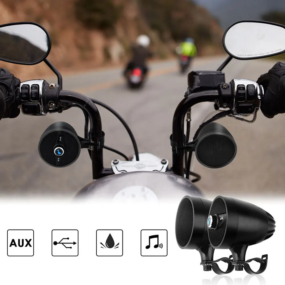 Lexin S3 Скпер Bluetooth Колонки на Мотоцикл Аудио Музыкальная Система для Квадроцикла ATV с Радиотюнер FM