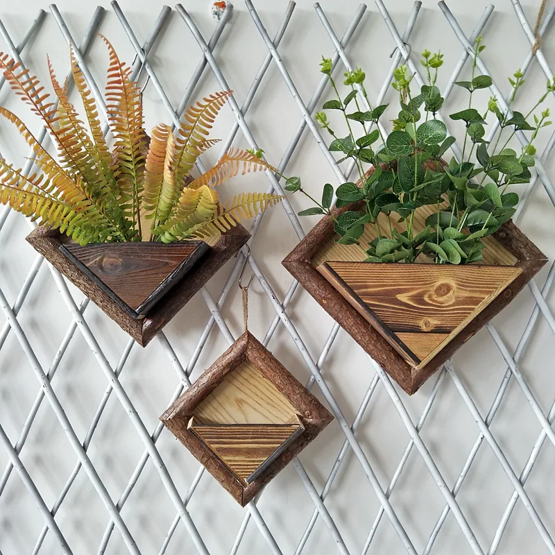Настенные цветочные горшки Деревянный Цветочный контейнер деревянные