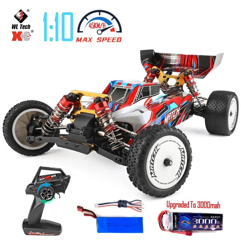 WLtoys 104001 гоночный автомобиль на радиоуправлении 1:10 4WD внедорожник 2,4G Высокая скорость 45 км/ч соревнование по скалолазанию гоночные автомобили на радиоуправлении 1/10 игрушечный автомобиль подарок