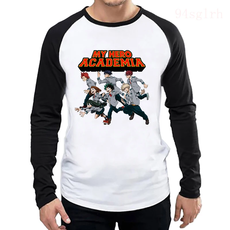 Футболка унисекс с длинным рукавом и надписью Моя геройская Академия | Мужская