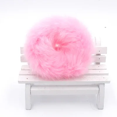 pink Модные эластичные милые повязки для волос из искусственного меха, мягкие головные уборы, аксессуары для волос, подарок для женщин, девочек, детей - Цвет: pink