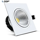 Высокий CRI квадратный вмонтированный светильник 7 Вт 9 Вт 12 Вт 15 Вт с регулируемой яркостью светодиодный потолочное утопленное пятно света с AC90-265 в светодиодный драйвер 3000K4000K