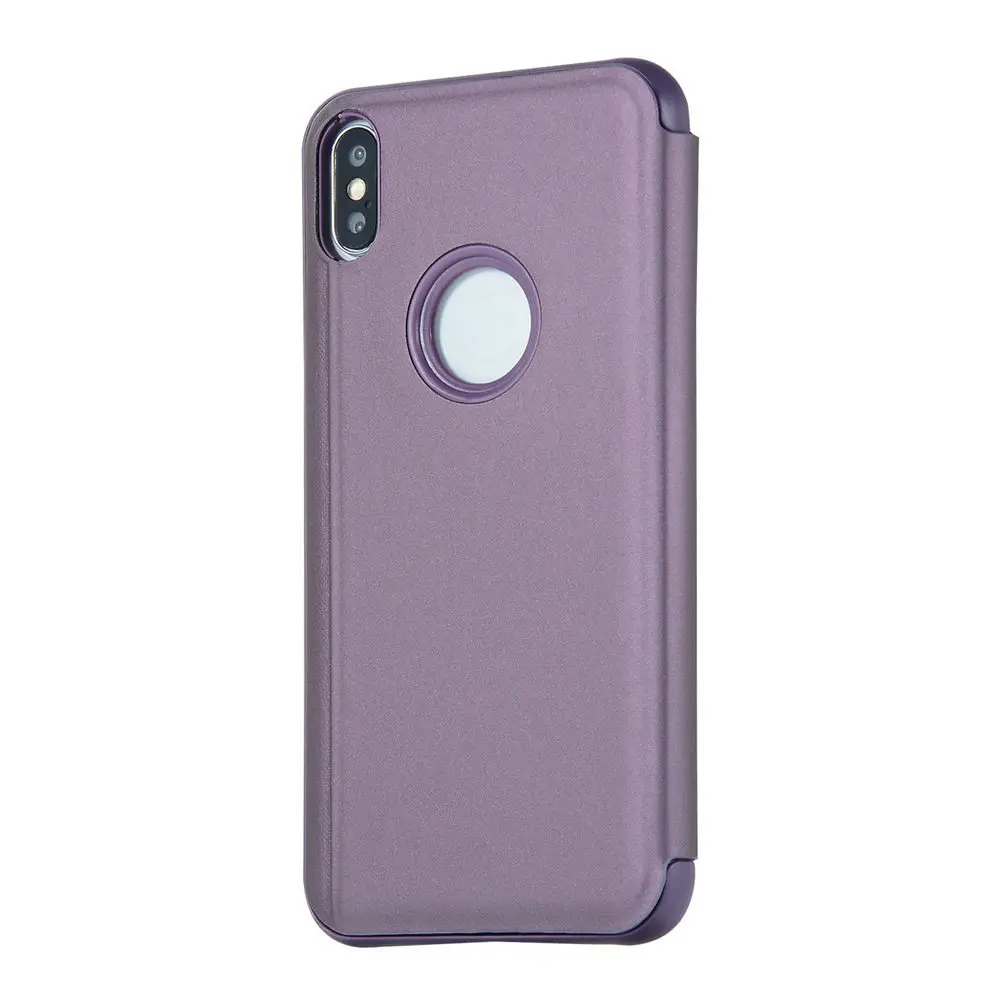 C зеркальным покрытием Роскошный чехол-книжка чехол для iPhone 11 Pro X XS MAX XR 6, 6 S, 7, 8plus, однотонный флип-чехол защитный корпус с защитой от пыли