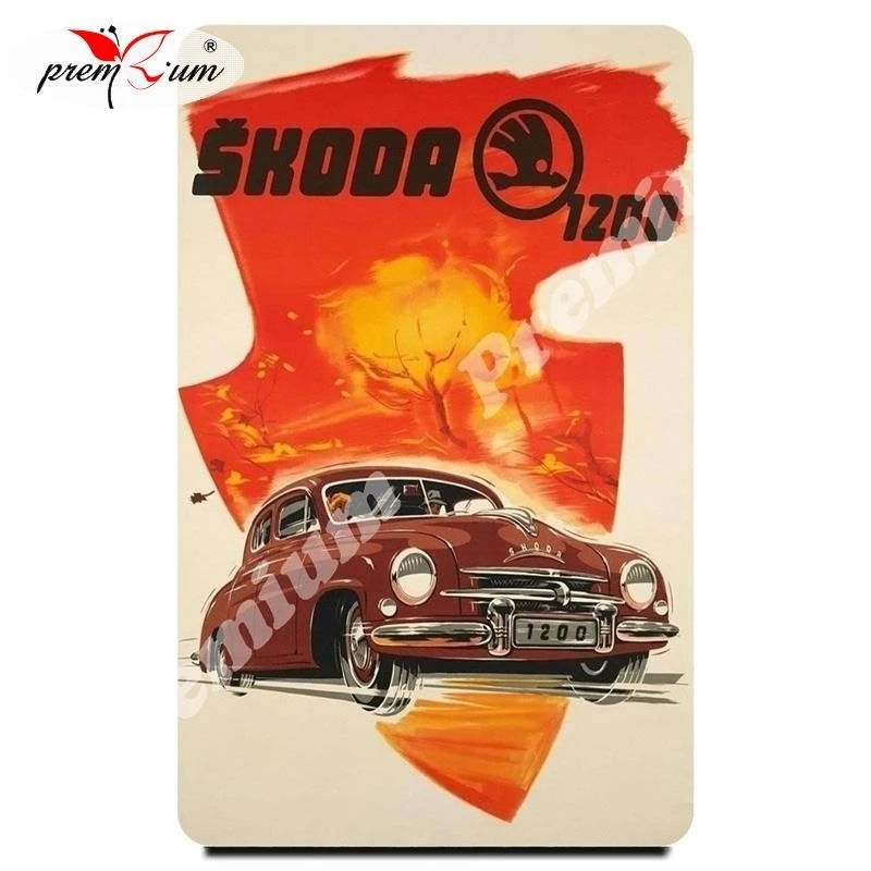 Fridge magnet souvenir Skoda Репринт винтажного постера | Дом и сад