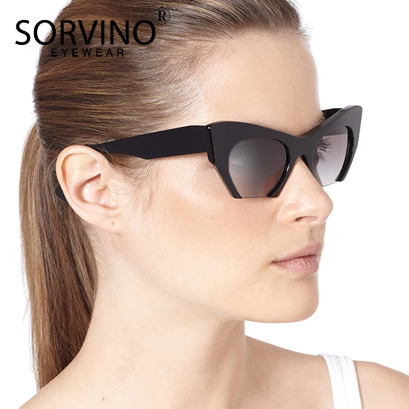 Женские Полуободковые солнцезащитные очки SORVINO Retrp роскошные брендовые