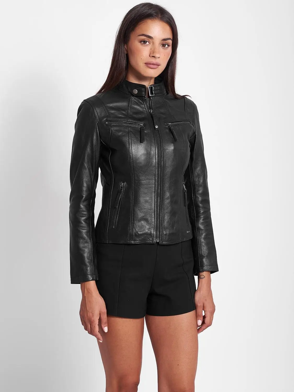 VAINAS European Brand Women Genuine leather jacket for women Real sheep leather Motorcycle jackets Biker jackets Zate