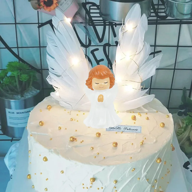 1 шт. Крыло ангела перо Торт Топпер милая кукла кекс для дома Weding День Рождения