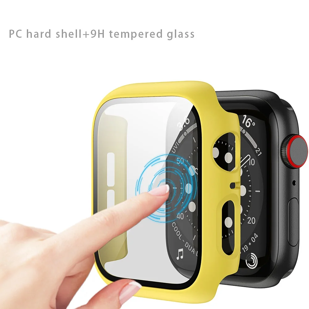 

Tempered Glass + PC for Iwatch Protective Screen Protector for Apple Watch 42mm 44mm 40mm 38mm 6 5 4 3 2 SE Matte Material Shell