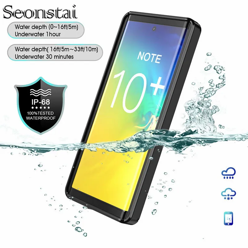 Водонепроницаемый чехол для Samsung Note10 Plus 8 9 IP68 2 м герметичный плавания под водой S10E