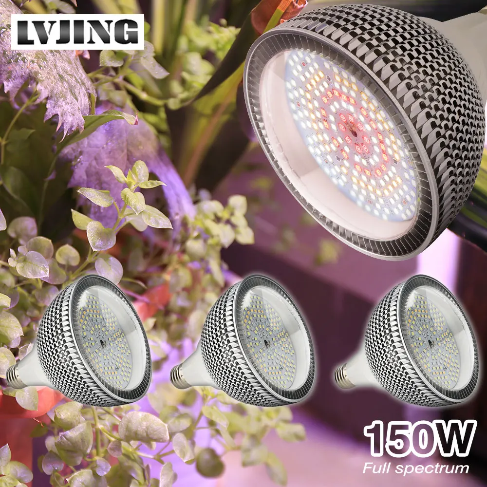 4PCS New 150W Full Spectrum Plant Led Grow Light Fitolamp for Indoor Vegs Seeds Growbox Tent Room Greenhouse