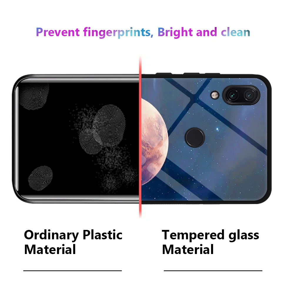 Чехол для телефона из закаленного стекла Xiao mi 9 Red 5X A1 6X9 5 Plus Note 7 6 Pro 8 A2 Lite с жестким