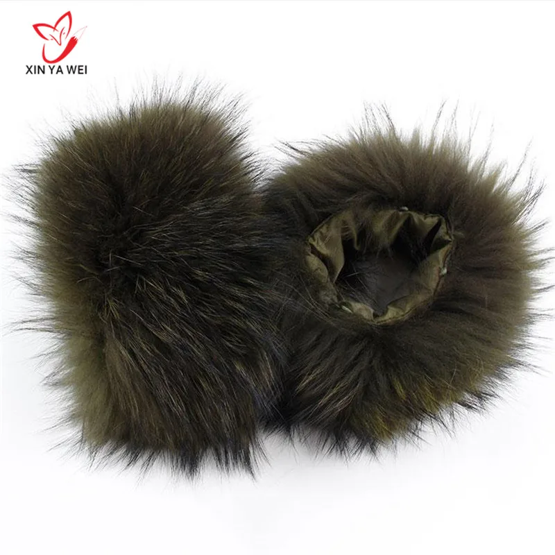 1 пара женские теплые однотонные плюшевые грелки на запястье из натурального