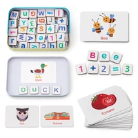 coogam wooden magnetic letters and numbers toysfridge magnets abc alphabet word flash cards spelling counting study toy for kid