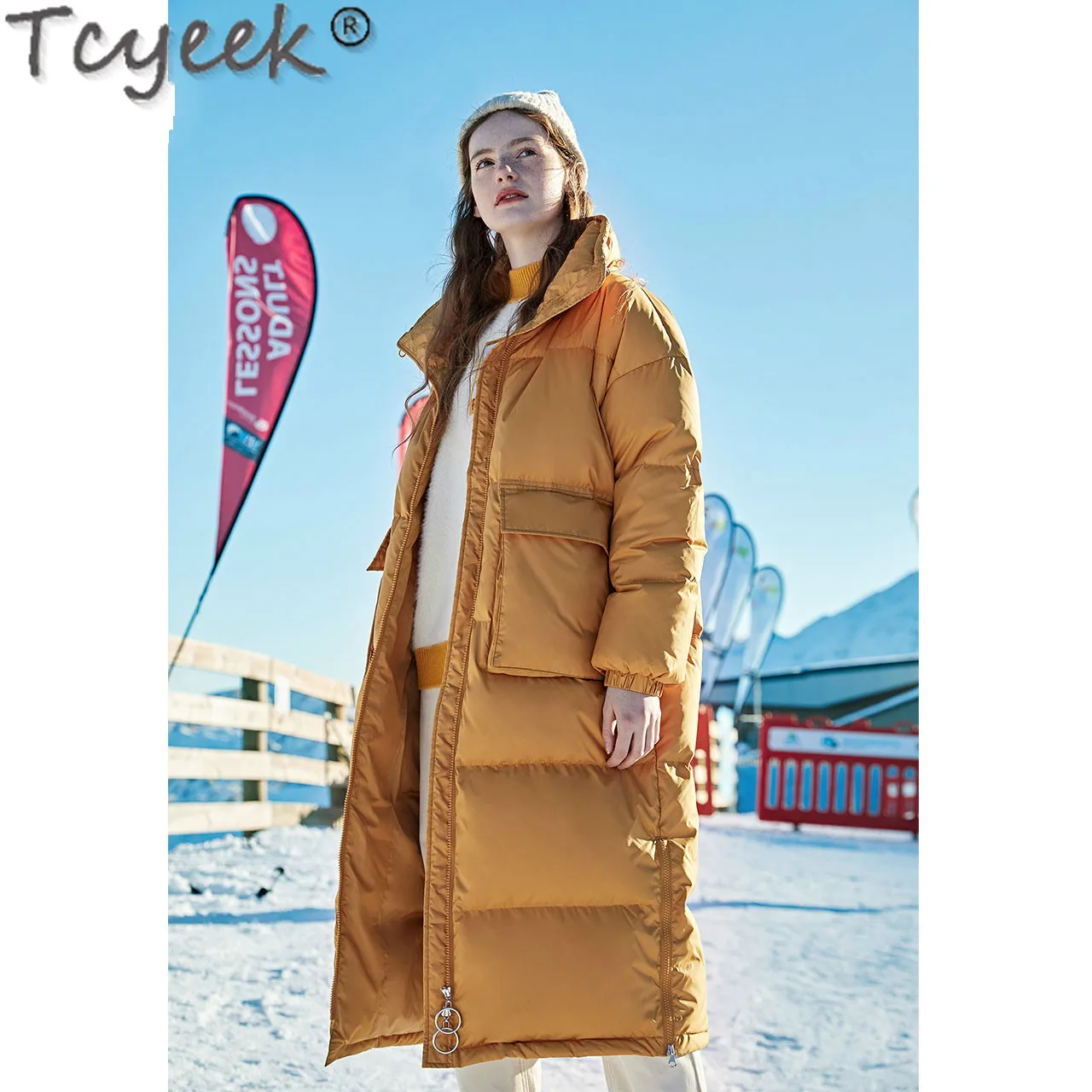 Куртки женские зимние Пуховые толстые длинные парки куртка Женское пальто в