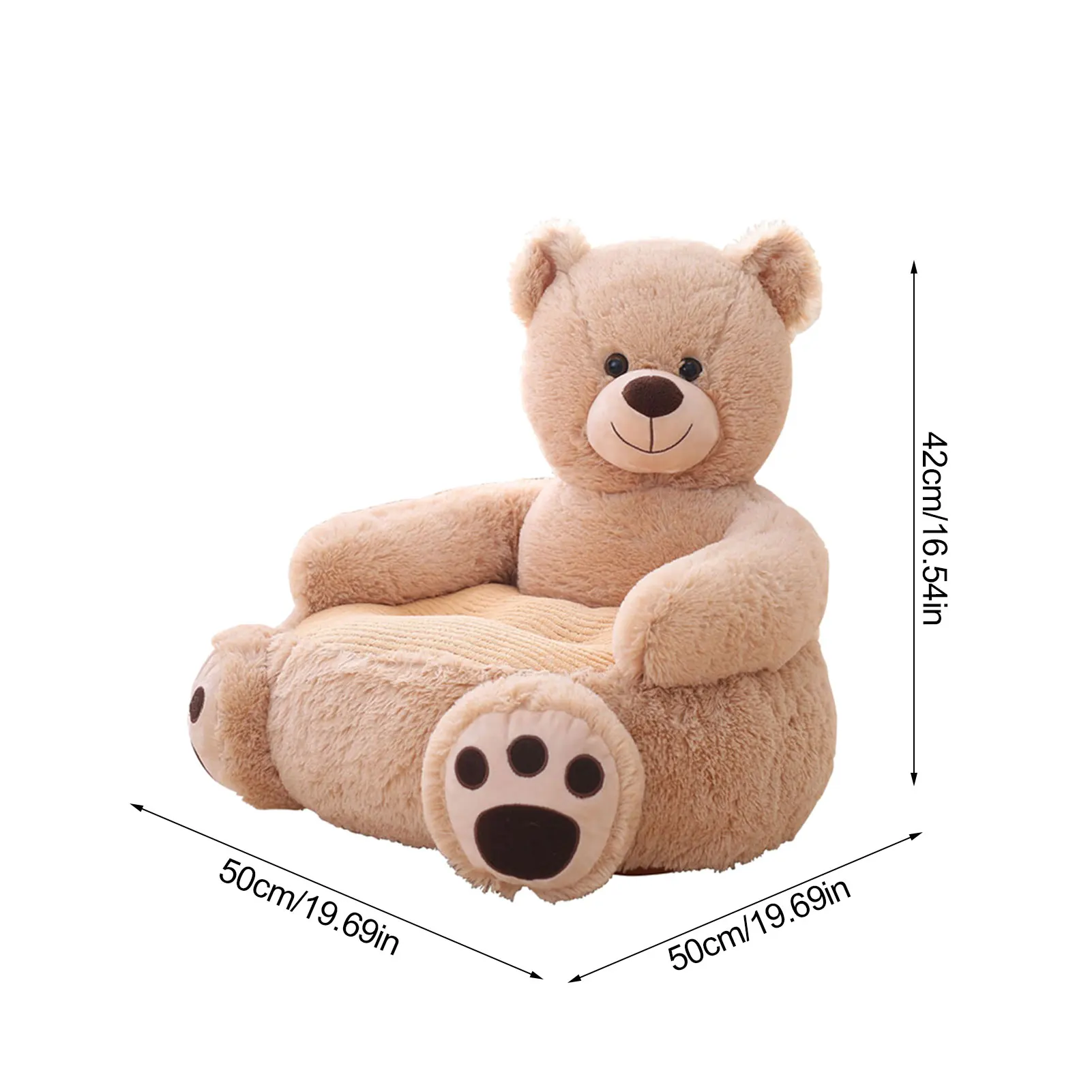 

Kids Animal Bear Character Plush Chair Sofa Seat Comfortable Soft Animal Sofa Backrest Armchair Indoor Family Children's Sofa