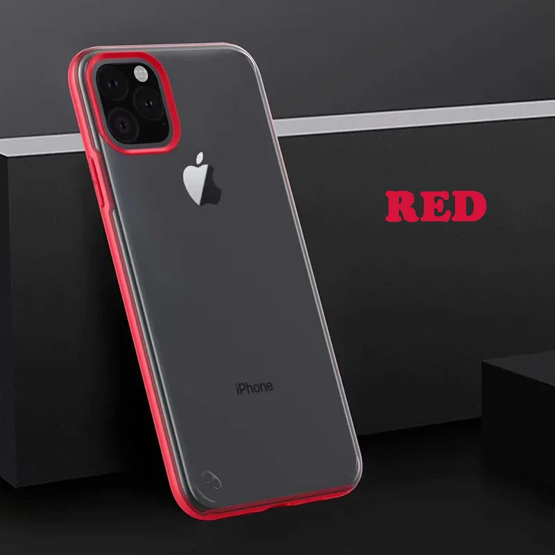 Для iPhone 11 Pro Max чехол с акриловой матовой задней оболочкой + роскошная силиконовая