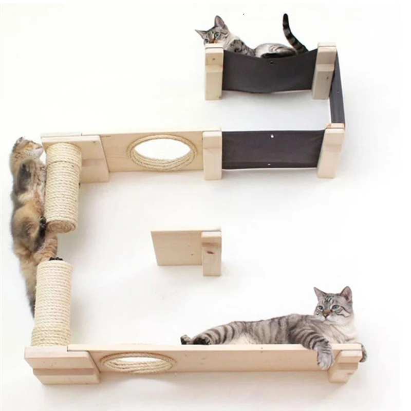 Настенное крепление для кошек скребок котенок скалолазание Когтеточка из сизаля
