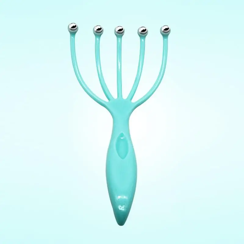 1 шт. расслабляющий массажер с пятью пальцами для головы волос спа снятия стресса