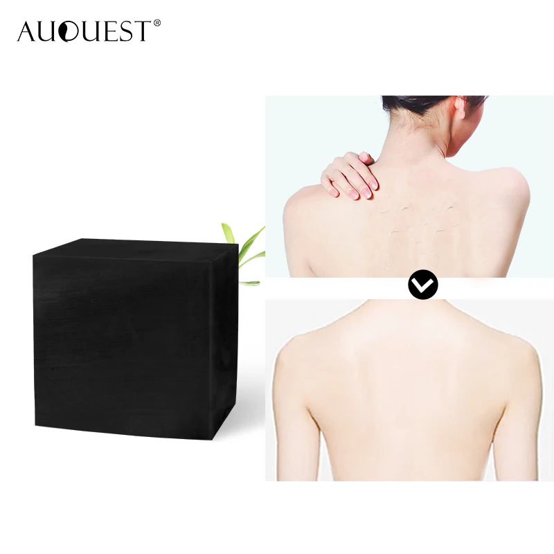 

AUQUEST Bamboo Charcoal Soap Exfoliation Pores Shrink Bioactive Whitening Body Face Cleanser Handmade Women Beauty Skin Care
