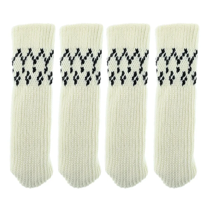4pcs/set Floor Protection Chair Foot Pad Leg Furniture Wool Knitting Cover Cat Pads Paw Protector Socks Table |