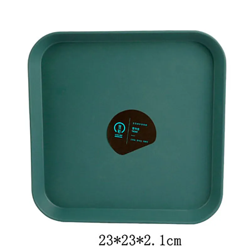 9Square-Blue Скандинавские пластиковые геометрические подносы для хранения чая, завтрака, хлеба, тарелка для фруктов, выпечки декоративный поднос, ювелирный дисплей, Домашний Органайзер - Цвет: 9Square-Blue