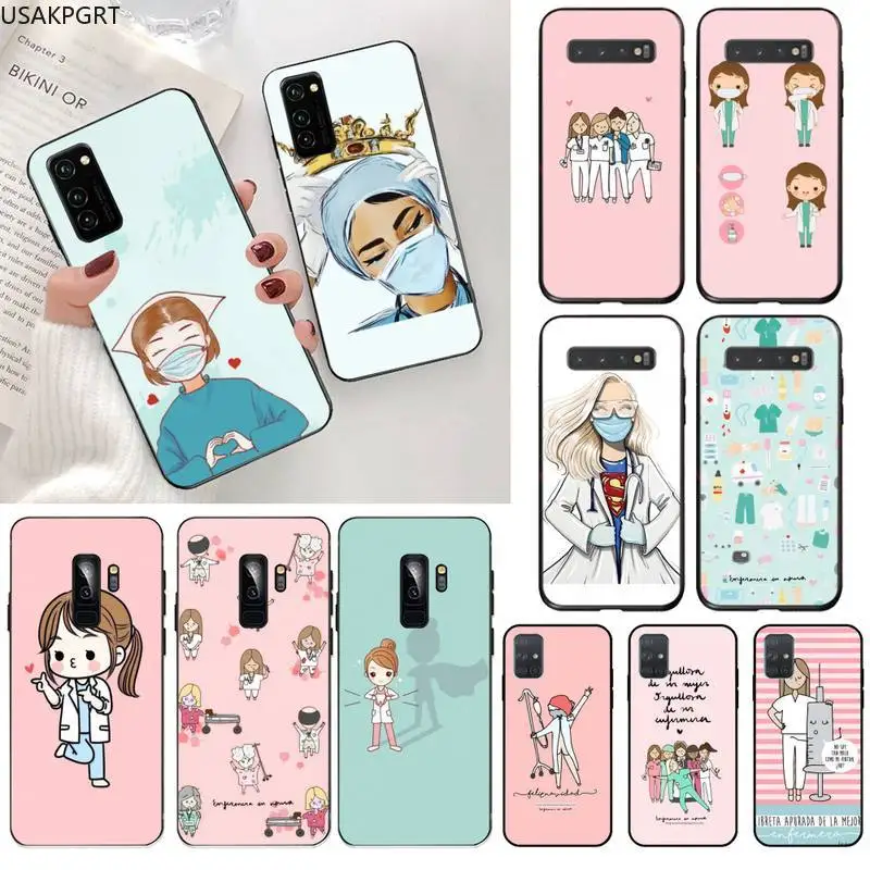 

Cartoon Medicine Doctor Nurse Painted Phone Case for Samsung S20 plus Ultra S6 S7 edge S8 S9 plus S10 5G lite 2020