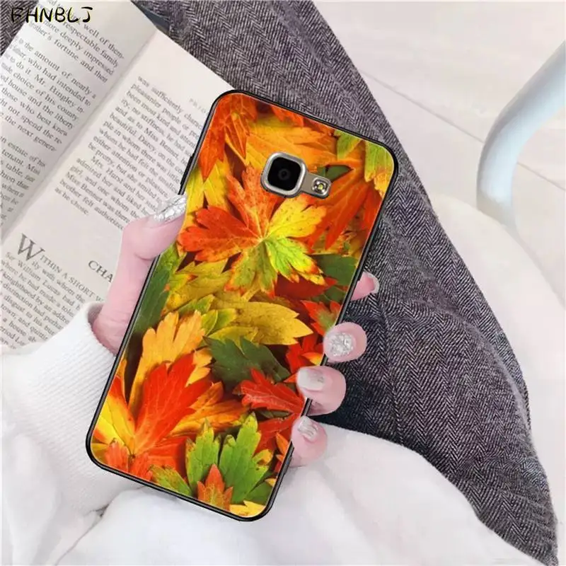 

FHNBLJ Autumn leaves fall fox pumpkin Halloween Splendid Phone Case for Samsung A10 20s 71 51 10 s 20 30 40 50 70 A30s cover