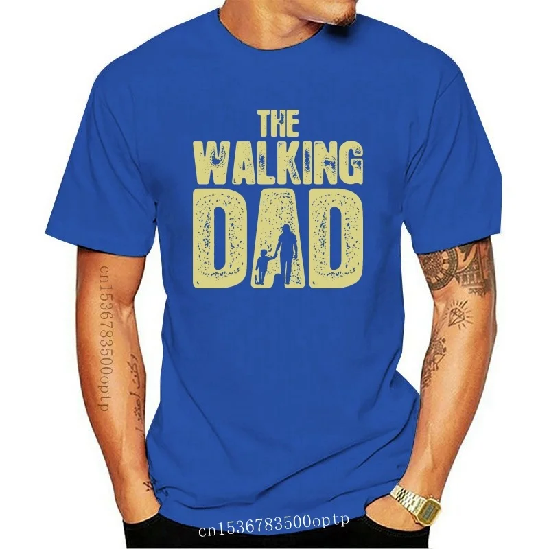 

New The Walking Dad T Shirt Anti-Wrinkle Natural Cotton Spring Male Round Collar Customized Casual Shirt