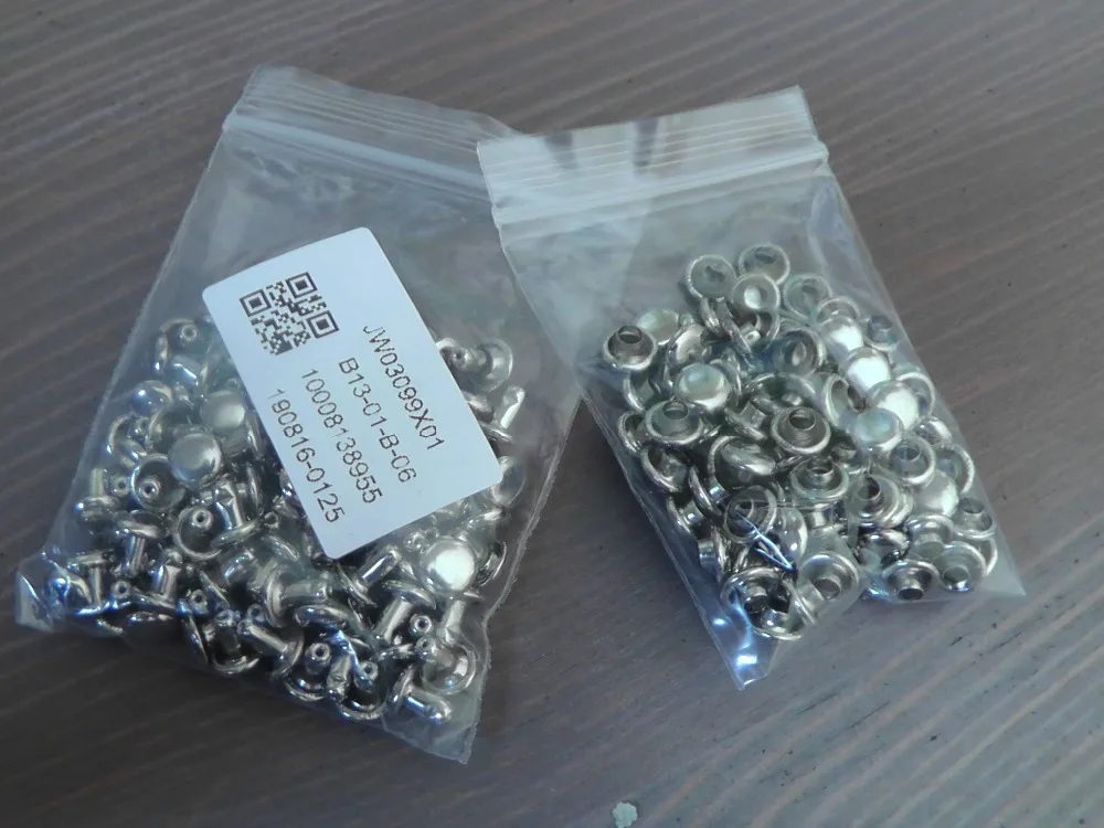 100x6 мм Серебряный панк-рок круглый плоский Быстрый заклепки DIY Набор для сумки обувь кожаные аксессуары