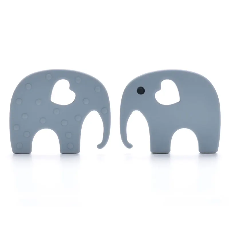 LOFCA-mordedor de silicona de elefante para beb&eacute;, juguetes de dentici&oacute;n suaves, COLLAR COLGANTE, juguete masticable de silicona de grado alimenticio, 1 ud.-4