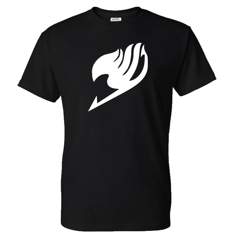 

Футболка с аниме «Фея хвост», модная однотонная уличная одежда с принтом, мужская и женская Повседневная футболка с круглым вырезом, футбол...