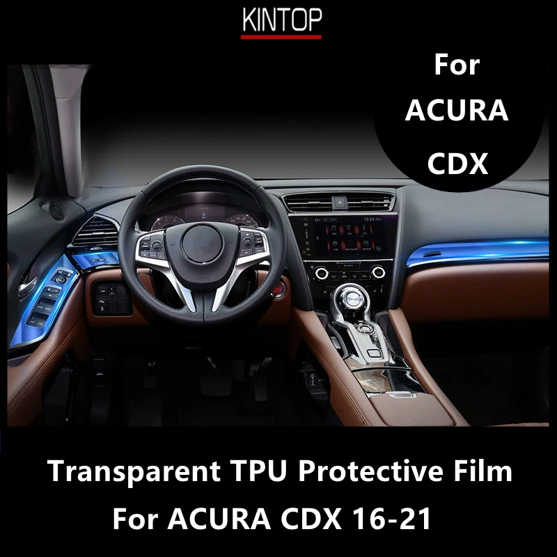 For ACURA CDX 16-21 Car Interior Center Console Transparent TPU Protective Film Anti-scratch Repair Film Accessories Refit