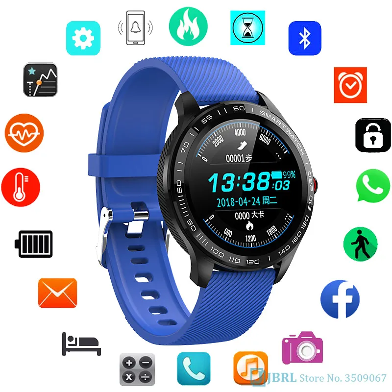 Часы наручные ECG цифровые для мужчин и женщин модные круглые Спортивные С