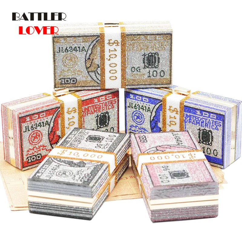 

Женская сумка-клатч, с кристаллами, для вечевечерние, для свадьбы, ужина