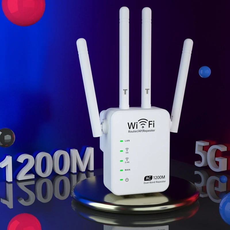 

External Four-Antenna 1200M Repeater Wifi Signal Amplifier Gigabit Router Network Protocol: IEEE802.11Ac/11A/11B