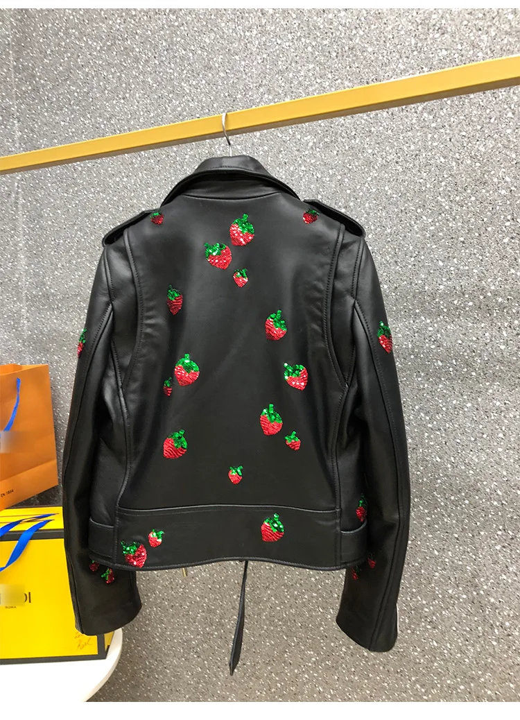 2019 Женская куртка g show the This strawberry Новая Зеландия импортированная из овчины |