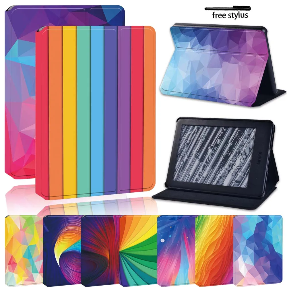 Легкий Чехол подставка из искусственной кожи для Amazon Kindle 8/10 Paperwhite 1/2/3/4