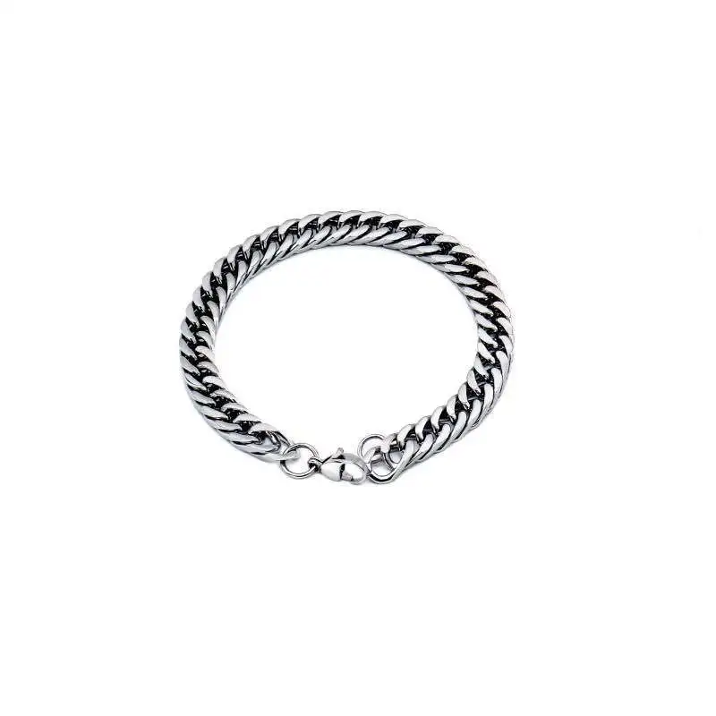 

2021 New Trendy Curb Link Cuban Chain Men Bracelet Classic Stainless Steel Chain Bracelet For Men Women Unisex Jewelry Gift