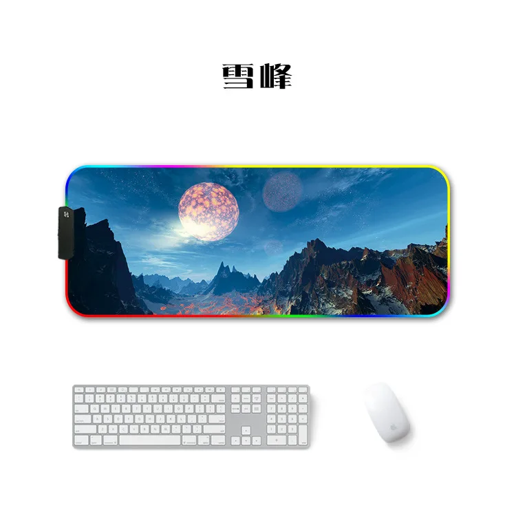 XGZ игровой коврик для мыши RGB большой коврик для мыши 80*30 см большой коврик для мыши Компьютерная светодиодная подсветка поверхность Padmause клавиатура Настольный коврик