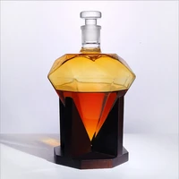 high borosilicate glass diamond decanter craft shape glass white wine bottle diamond vodka decanter