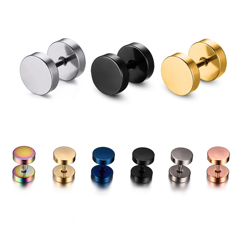 Серьги гвоздики из нержавеющей стали для мужчин и женщин ювелирные изделия в