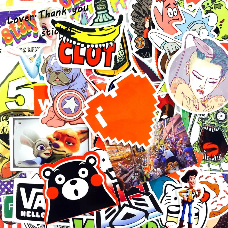 5000 шт наклейки смешанный стиль смешные с персонажами из мультфильмов