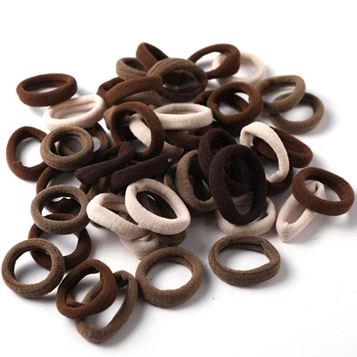 11 Mixed Beige Brown 50 шт./упак., 3 см, нейлоновая резинка для волос ярких цветов, детские головные повязки, аксессуары для волос для девочек, резинка для волос, повязка для волос - Цвет: 11 Mixed Beige Brown