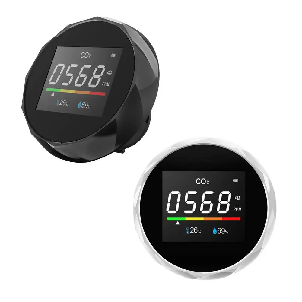 

Portable CO2 Meter Digital Temperature Humidity Sensor Tester Air Quality Monitor Carbon Dioxide TVOC Formaldehyde HCHO Detector
