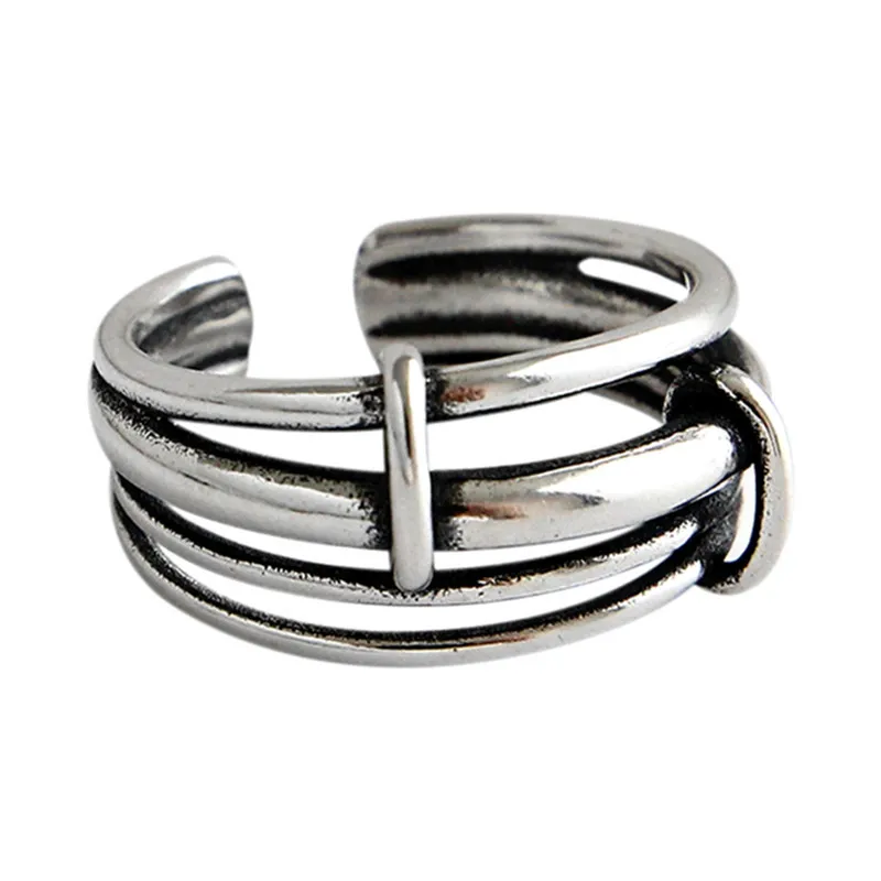 Kindey Exaggerated Silver Color Layer Chains Rings For Women Engagement Jewelry Girls Open Finger | Украшения и аксессуары